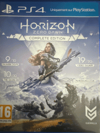Horizon Zero Dawn Playstation 4 US box art